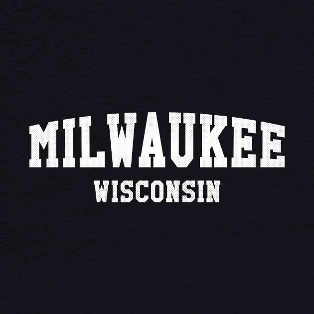 Milwaukee, Wisconsin - WI Simple Typography by thepatriotshop